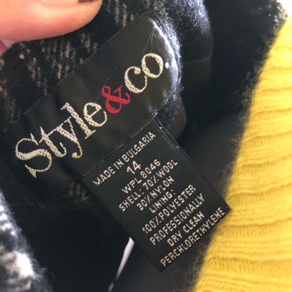 Style & Co Wool Plaid A Line Skirt - Picture 2 of 5